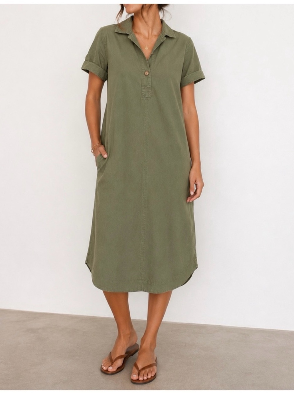 GAP | utility popover midi dress